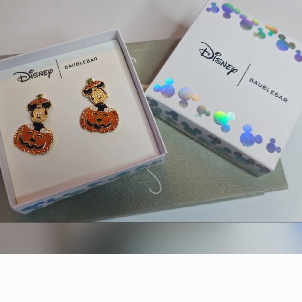 BaubleBar Mickey Pumpkin Earrings